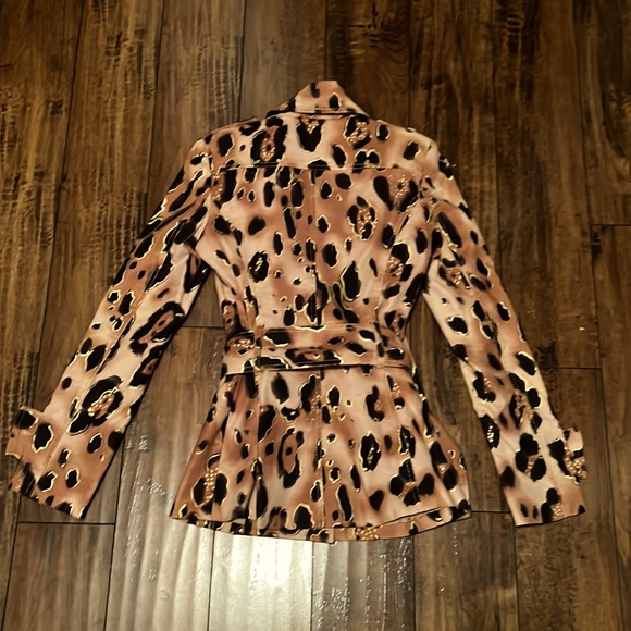 Cache Women’s Leopard Print Button Down Jacket With Removable Belt. Size XS - Picture 7 of 8